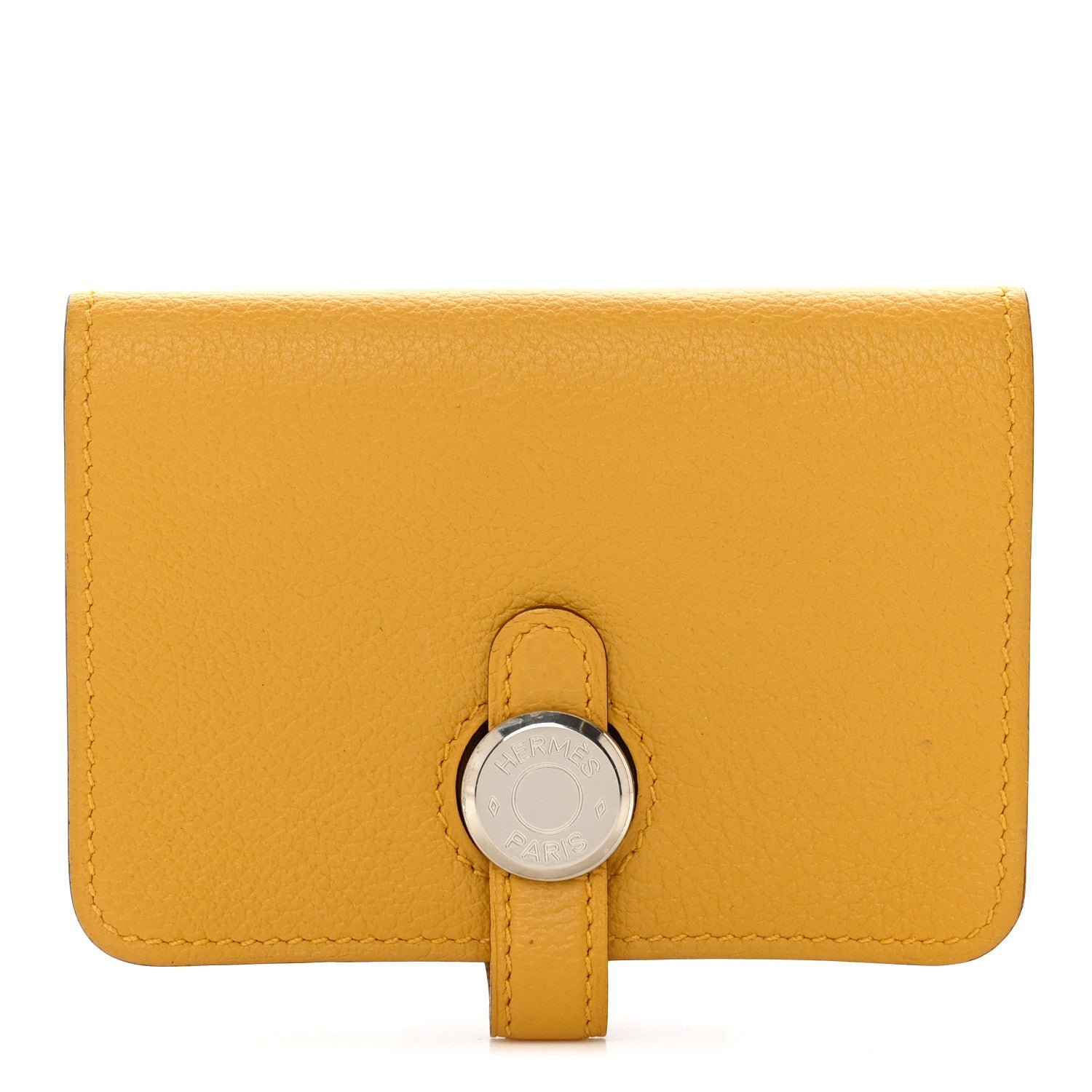 Hermes Evercolor Dogon Card Case Ambre