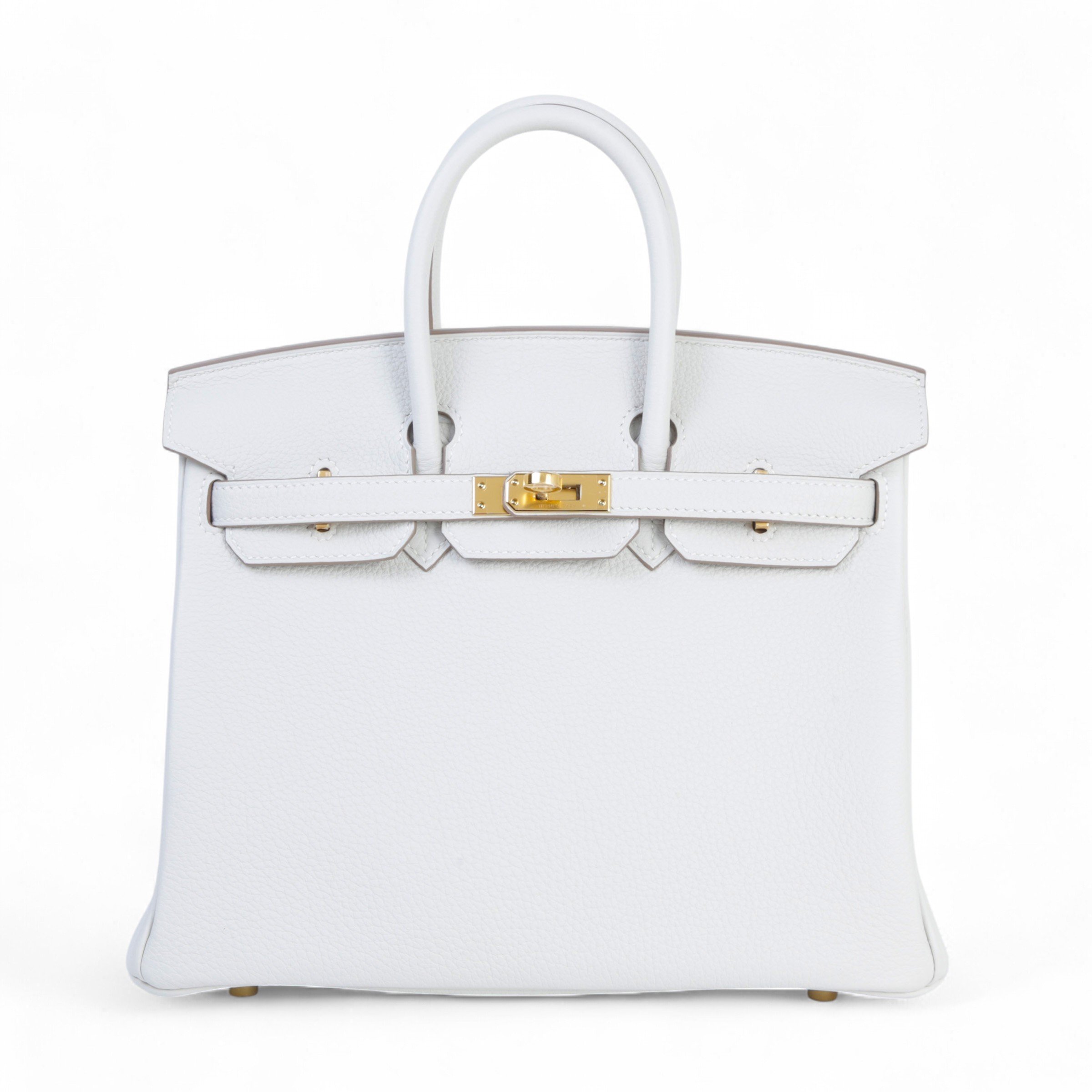 Hermes Brand New ( Rank N ) HERMÈS Birkin 25 Gris Pale (M4) Togo Gold hardware W (2024)
