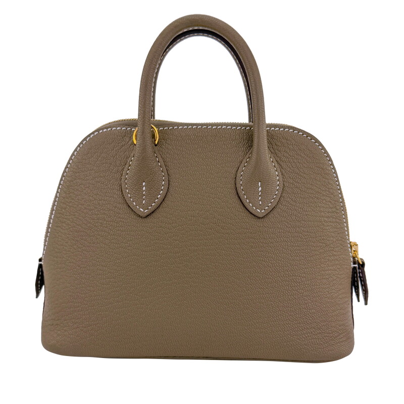 Hermes Etoupe Chèvre Mini Bolide Gold Hardware, 2025