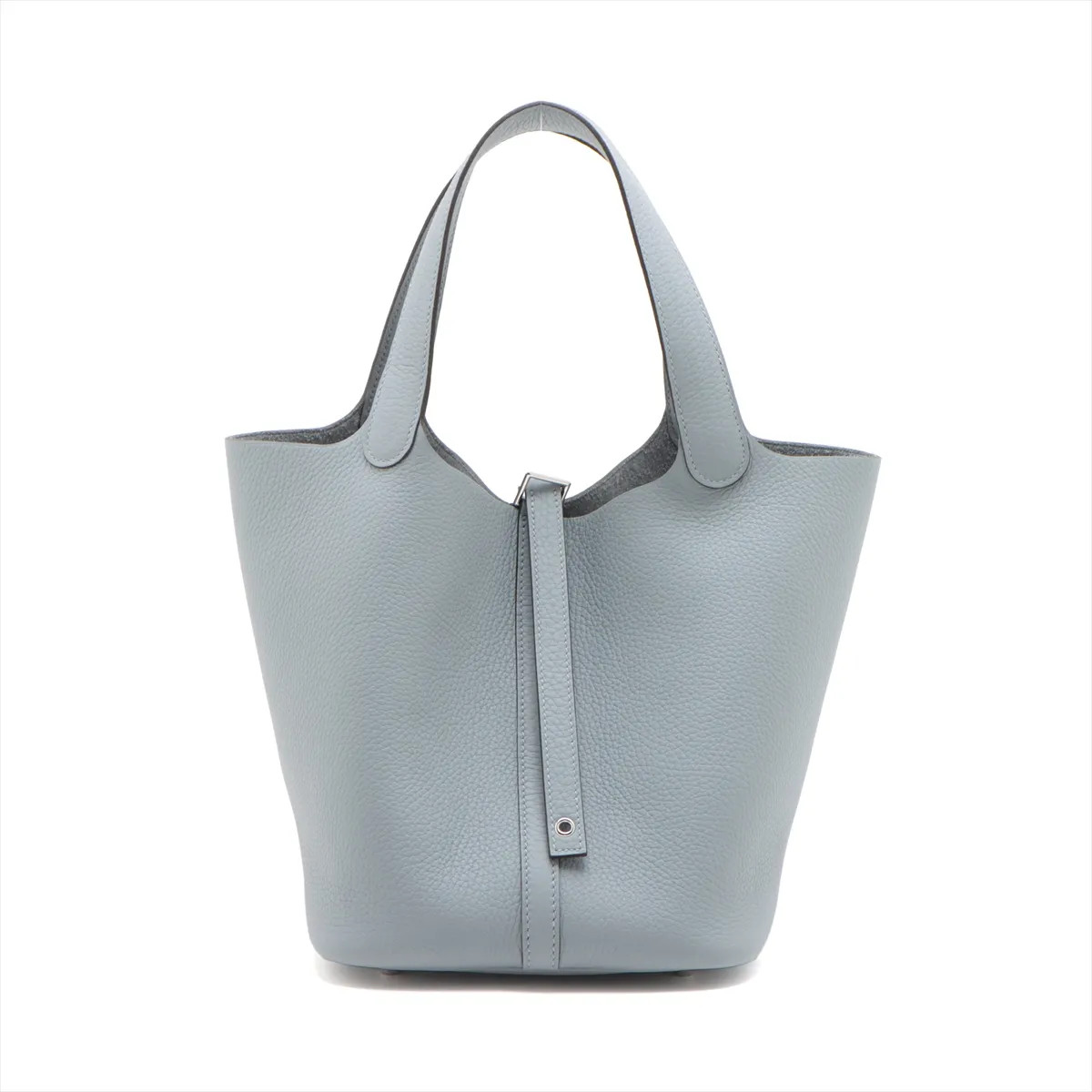 Hermès Picotin Lock 22 MM Taurillon Clemence glypantane Silver Metal Fittings K:
