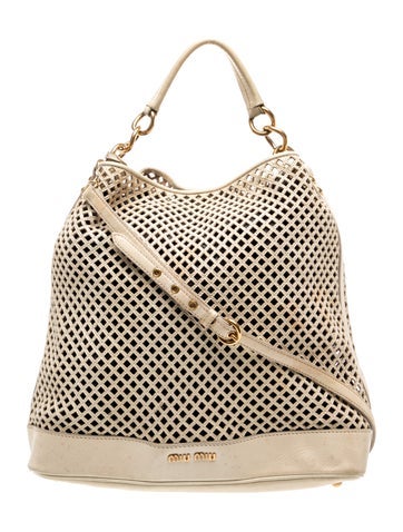 Miu Miu Leather Bucket Bag