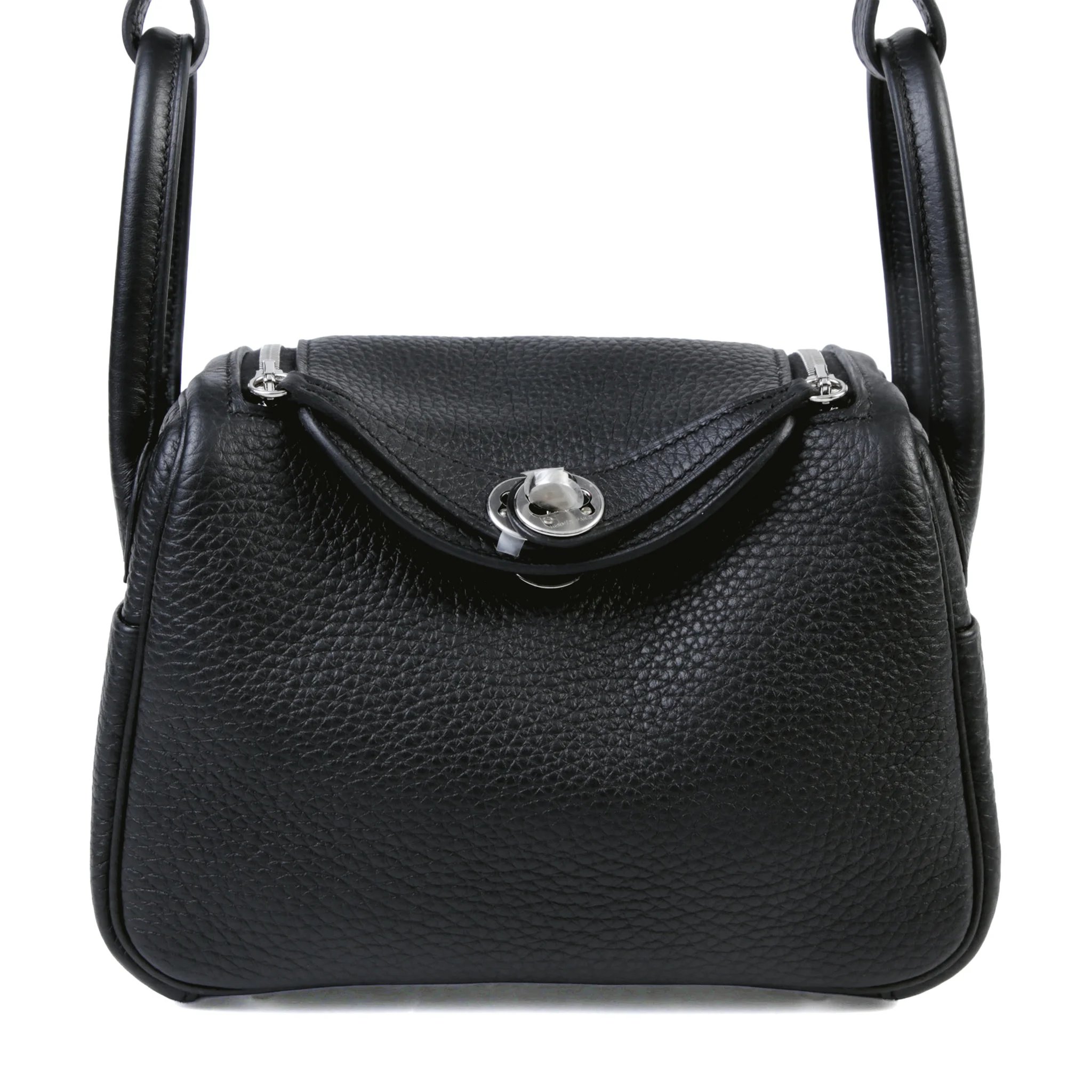Brand New ( Rank N ) HERMÈS Mini Lindy Noir (89) Clemence Palladium hardware G (2026)
