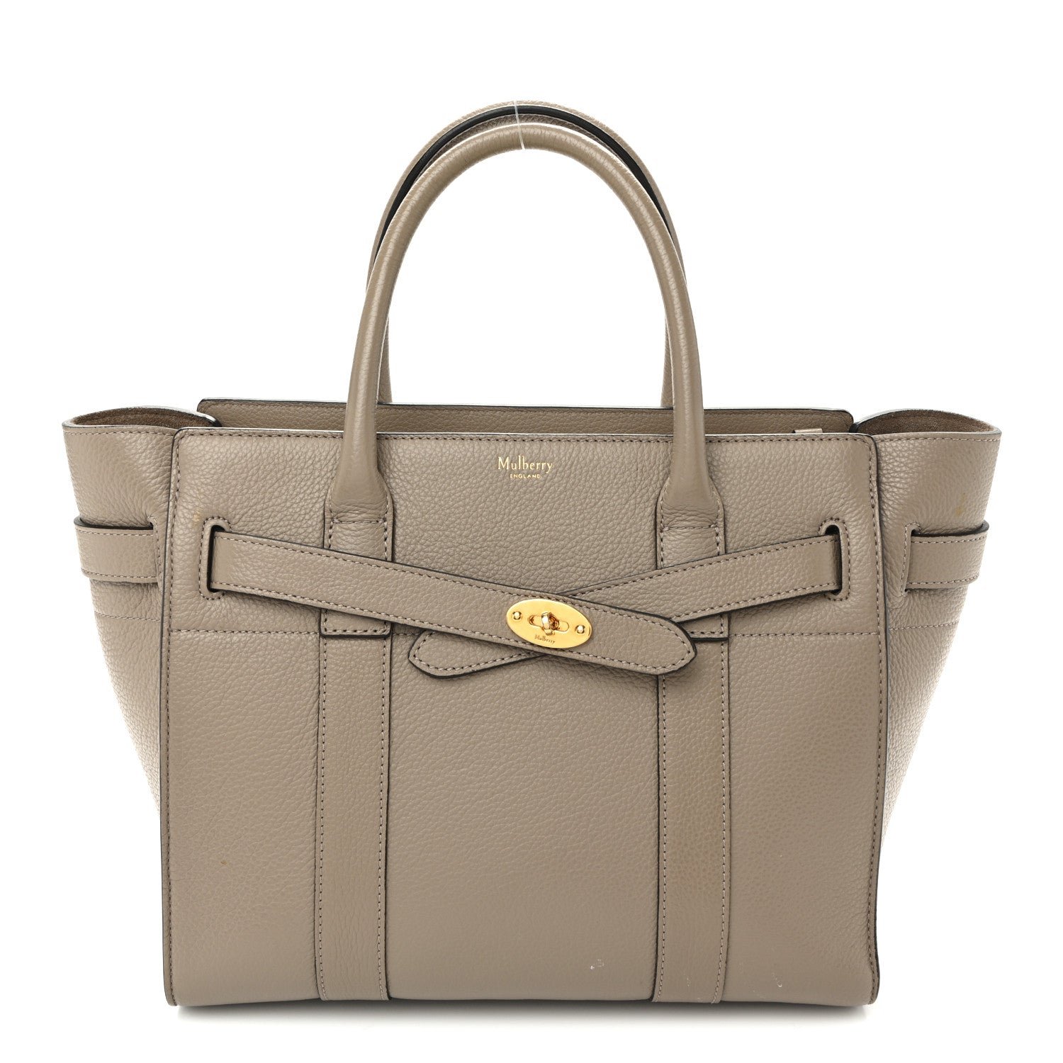 Mulberry Micro Classic Grain Small Zipped Bayswater Solid Grey