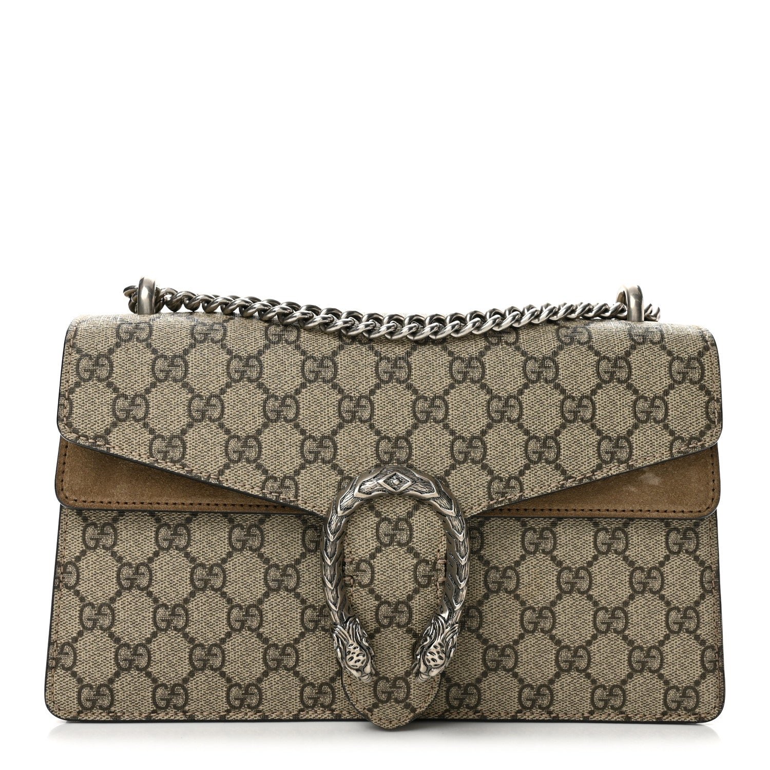 GG Supreme Monogram Small Dionysus Shoulder Bag Taupe
