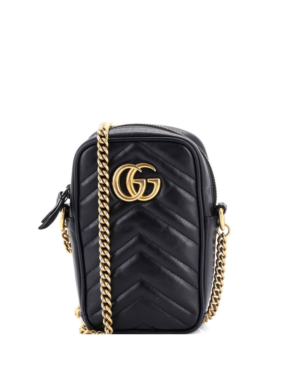 GG Marmont Vertical Phone Matelasse Leather Mini crossbody bag