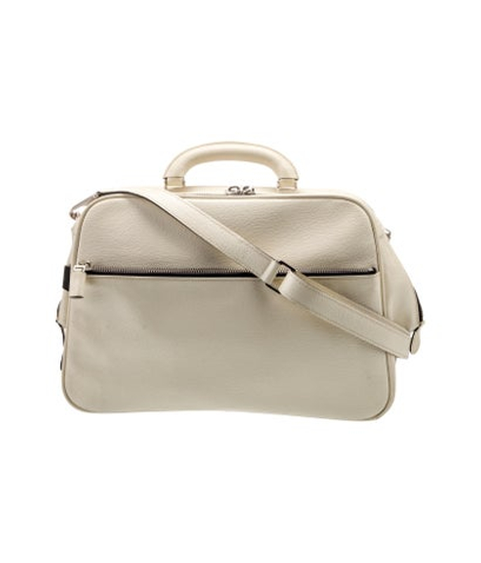 Valextra Leather Messenger Bag