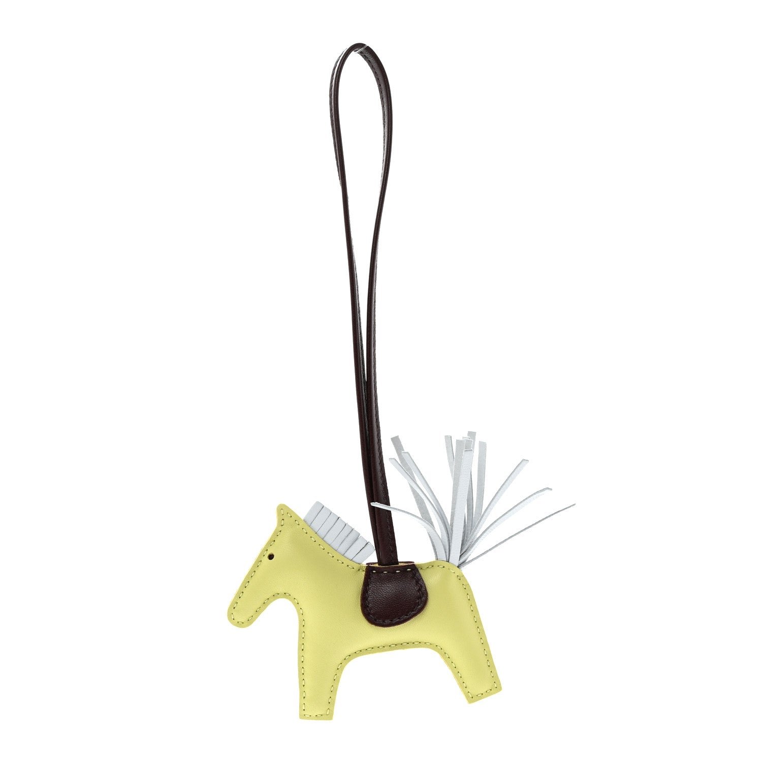 Hermes Milo Lambskin Grigri Rodeo Horse Bag Charm PM Jaune Bourgeon Bleu Brume Rouge Sellier