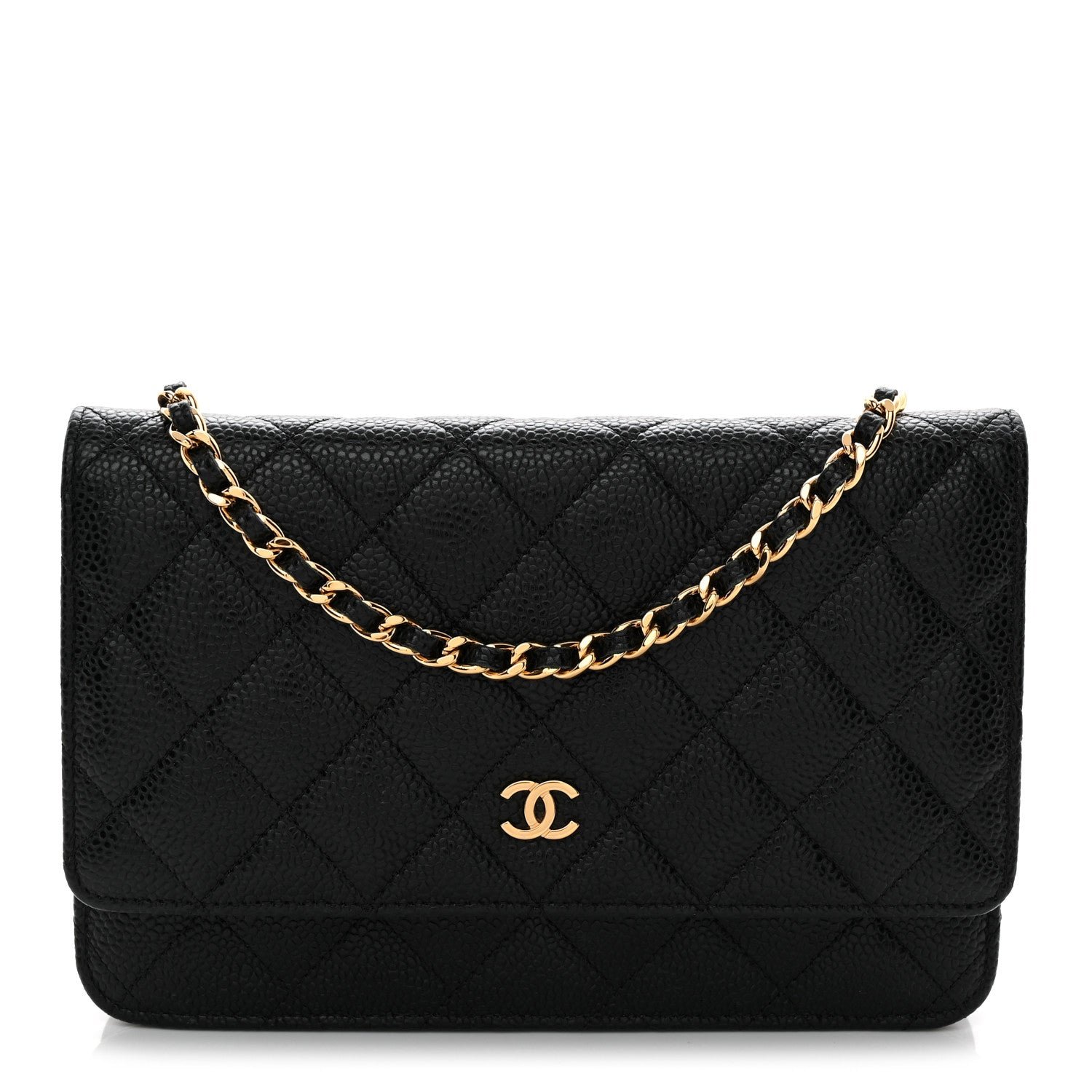 Chanel Caviar Quilted Wallet On Chain WOC Black