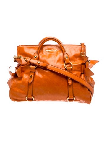 Miu Miu Leather Top Handle Bag