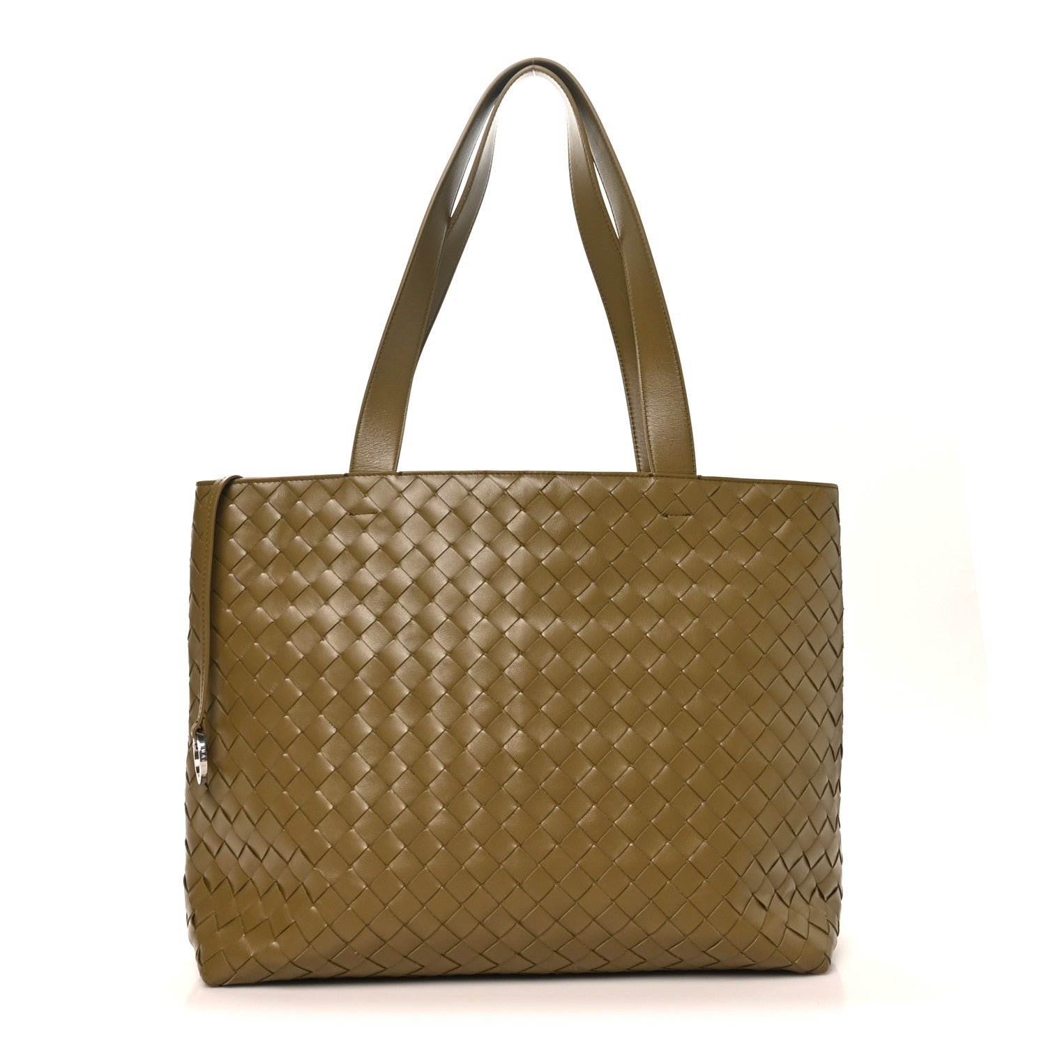 Bottega Veneta Calfskin Intrecciato Small Zipped Tote Cypress