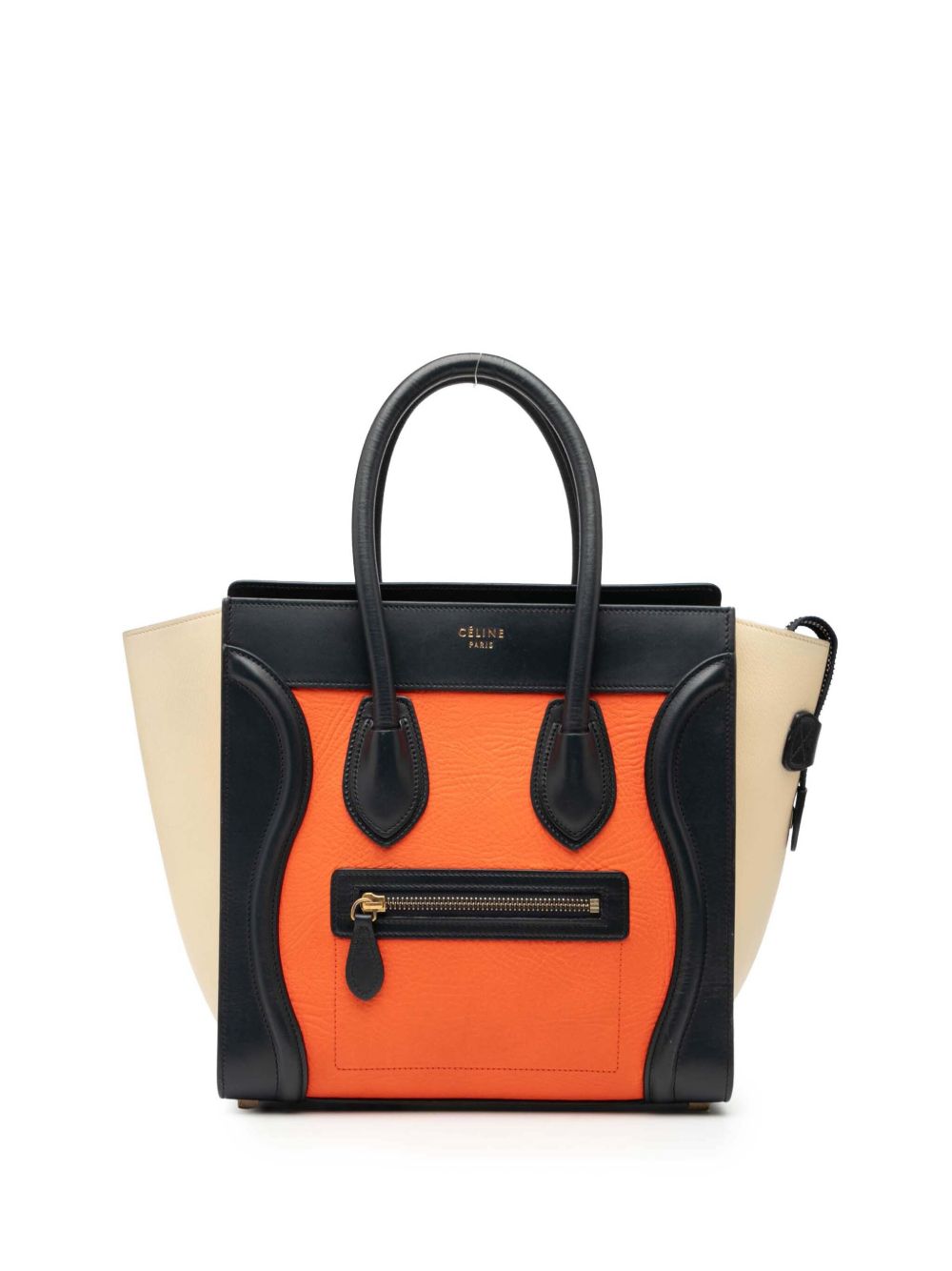 2014 Micro Tricolor Leather Luggage Tote handbag