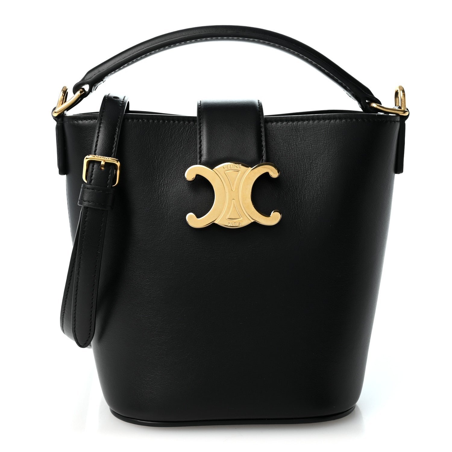 Celine Smooth Calfskin Triomphe Mini Louise Bag Black