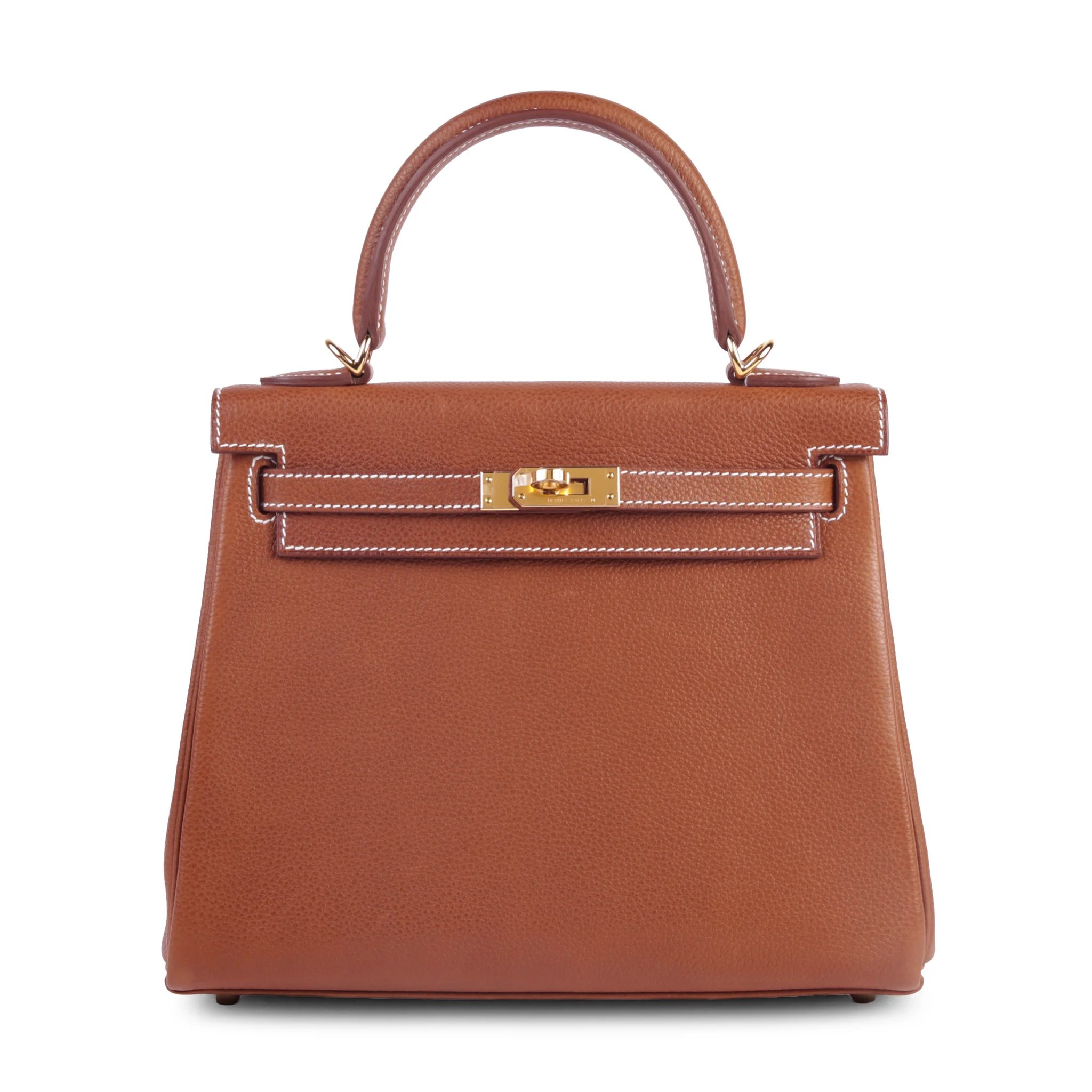 Brand New ( Rank N ) HERMÈS Kelly 25 Fauve (34) Barenia Faubourg Gold hardware K (2025)