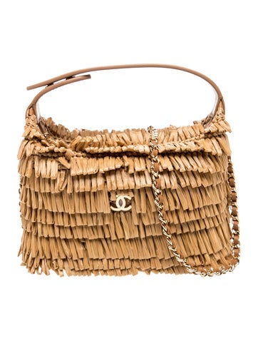2026 Small Raffia Clutch w/ Chain w/ Tags