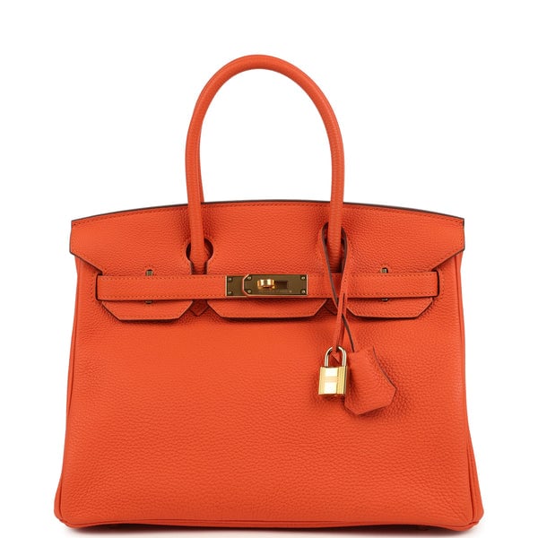 Hermes Hermes Birkin 30 Feu Togo Gold Hardware