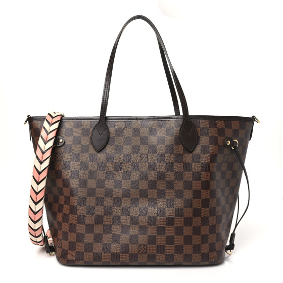 Louis Vuitton Damier Ebene Braided Neverfull MM Pink