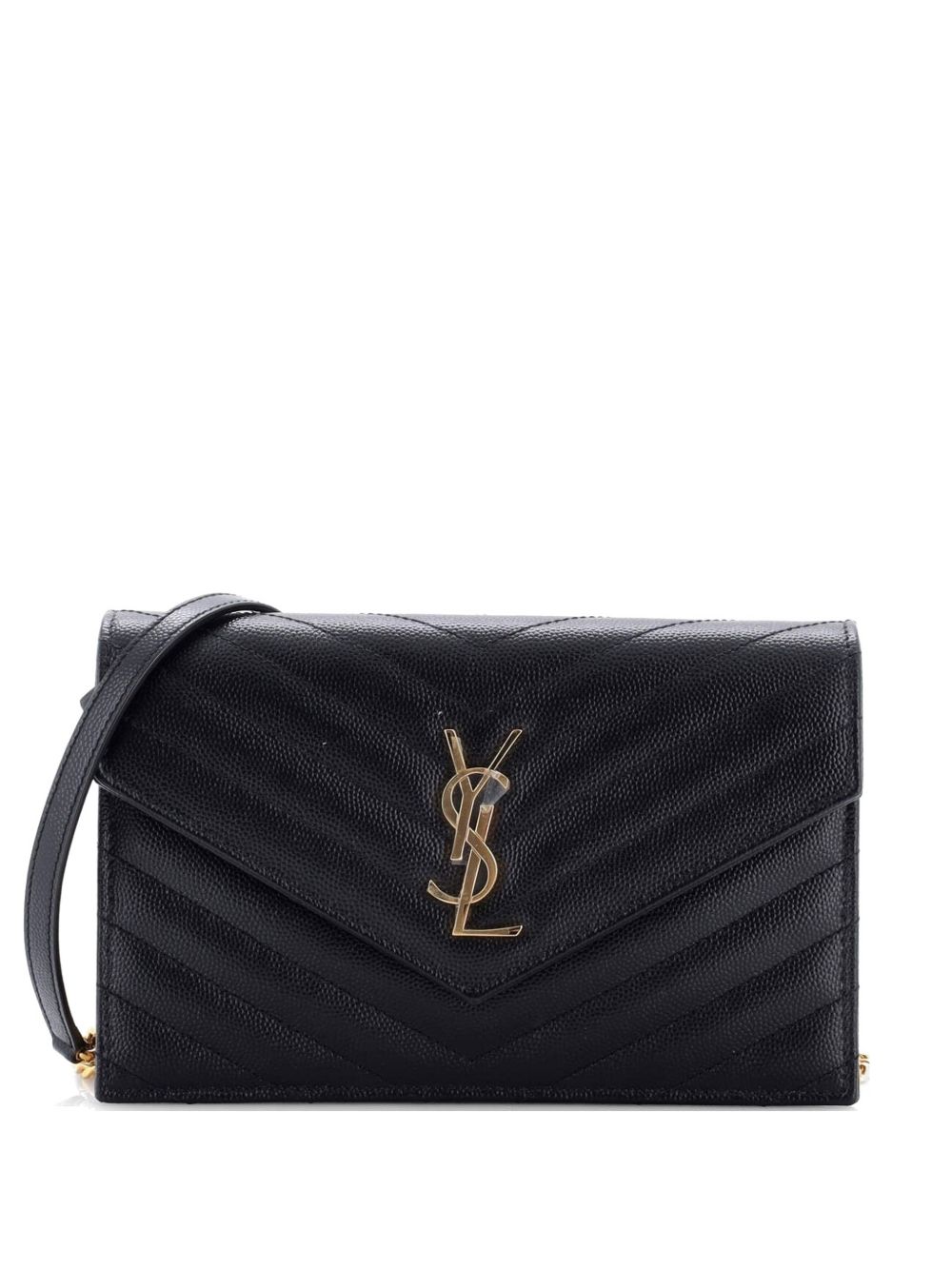 Classic Monogram Wallet on Chain Matelasse Chevron Leather Small crossbody bag
