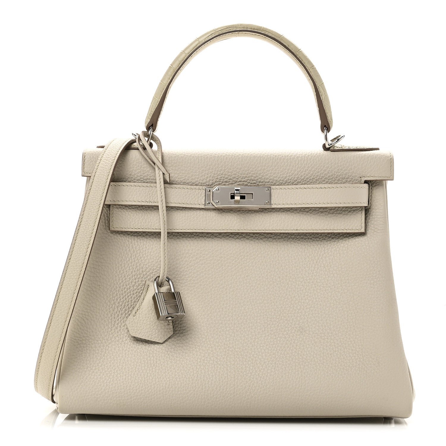 Hermes Togo Matte Alligator Kelly Retourne Touch 28 Beton