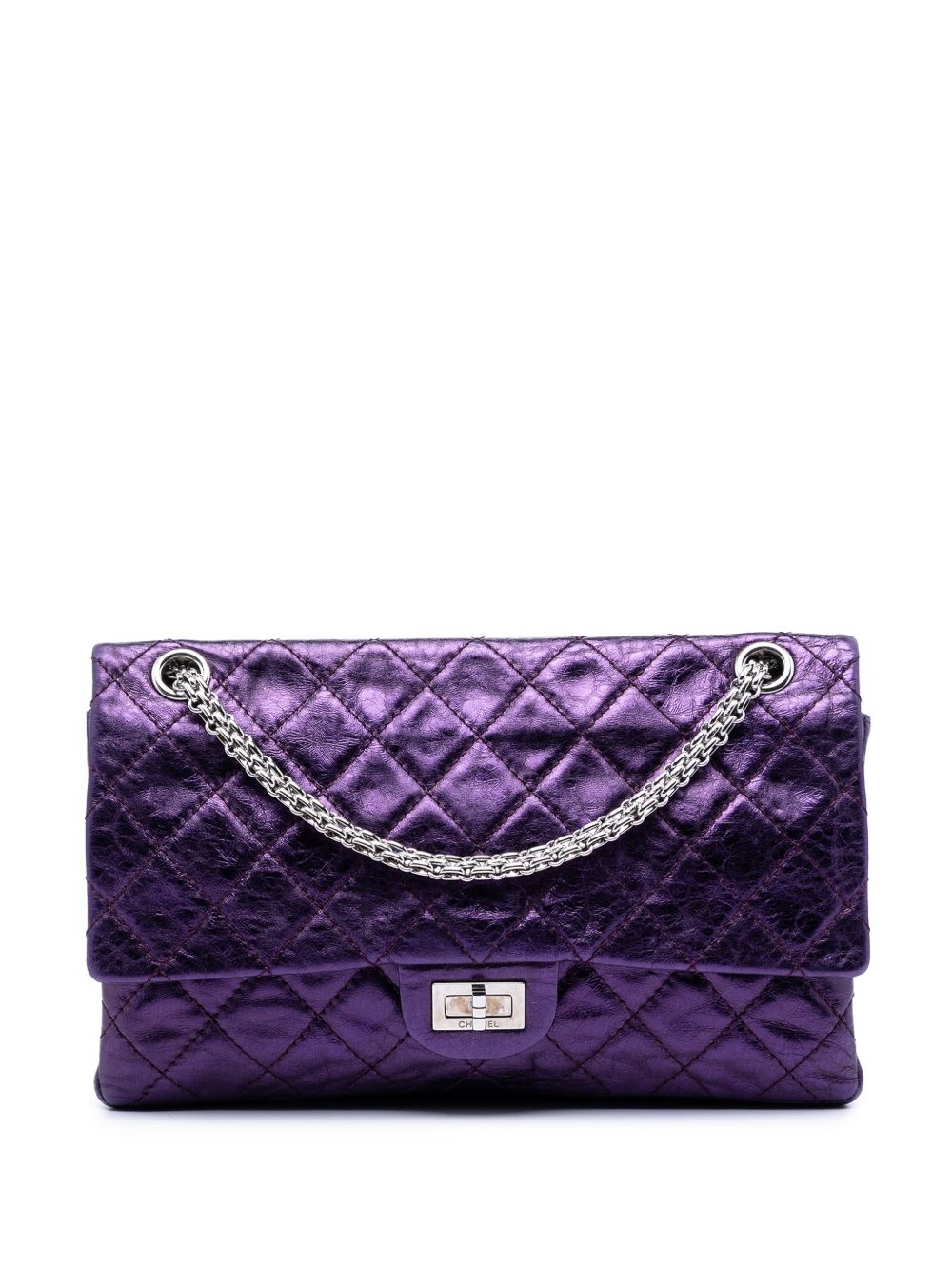 2008-2009 Quilted Metallic Calfskin Reissue 2.55 Double Flap 226 shoulder bag