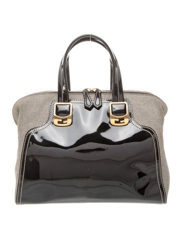 Fendi Patent Leather Chameleon Satchel