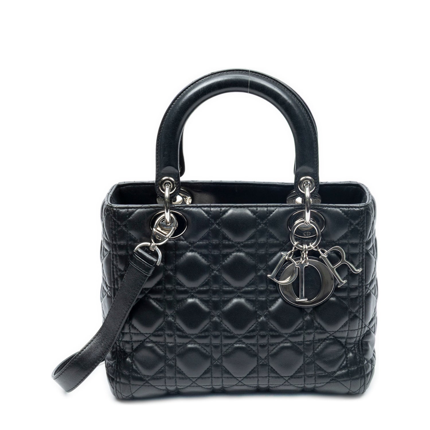 Leather Medium Lady Dior Zip