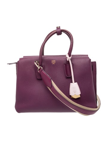 MCM Leather Top Handle Bag