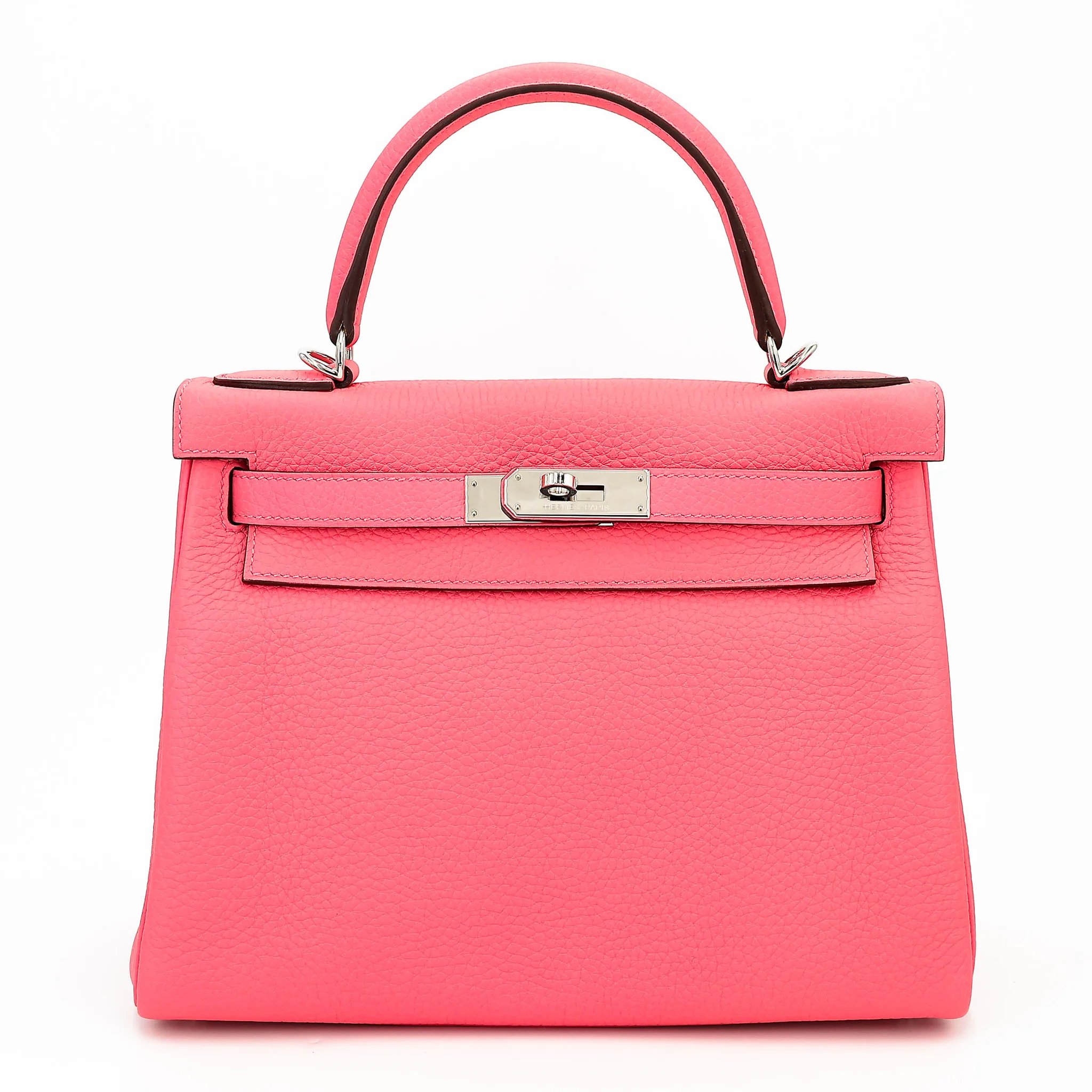Hermes Kelly 28 Rose Azalee (8W) Clemence Palladium hardware Y (2020)