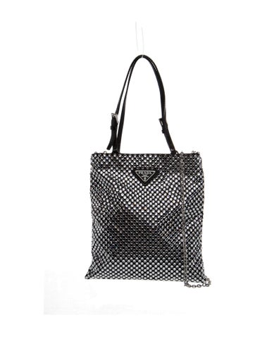 Enameled Metal Triangle Bucket Bag