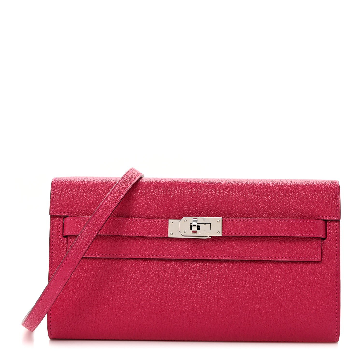 Hermes Chevre Mysore Kelly Wallet To Go Rose Mexico