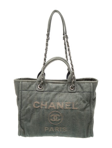 Small Denim Deauville Shopping Tote