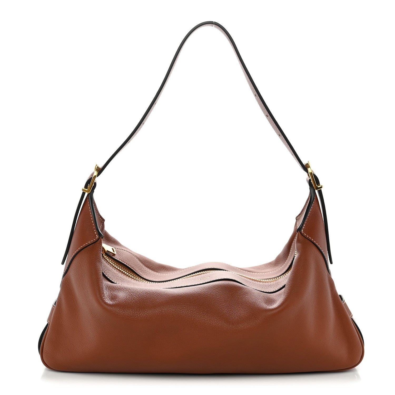Celine Supple Calfskin Medium Romy Shoulder Bag Tan