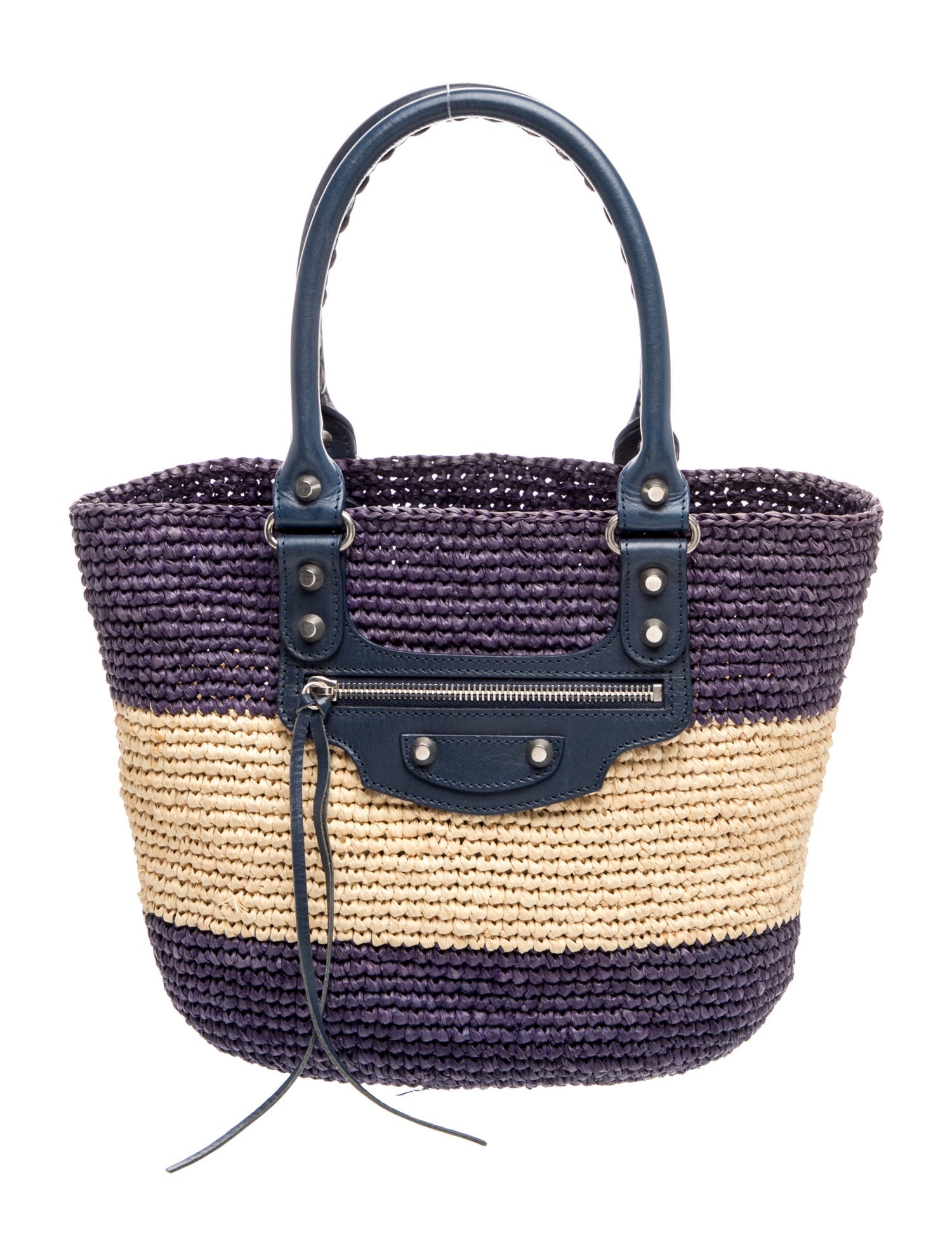 Raffia Motocross Classic Panier Basket Tote