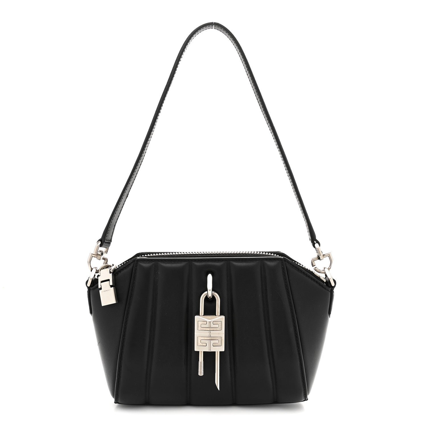 Givenchy Lambskin XS Lock Antigona Shoulder Bag Black