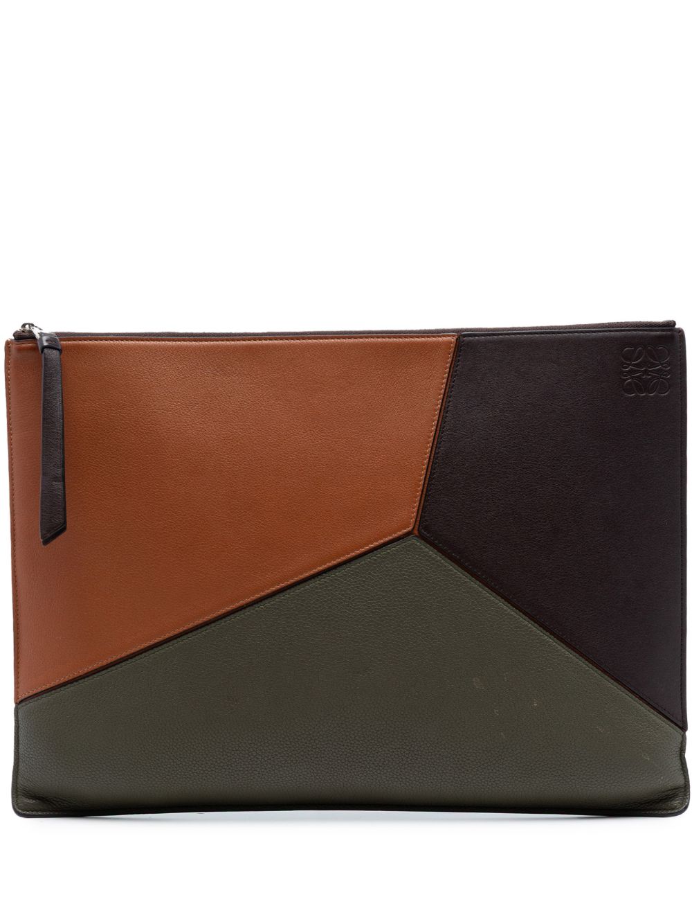 2010-2026 Tricolor Leather Puzzle clutch bag