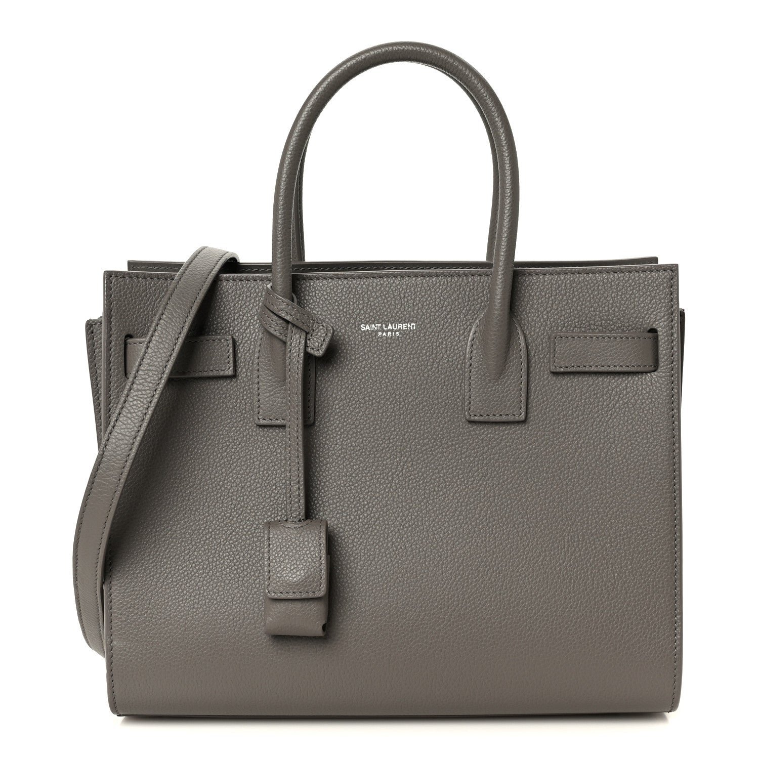 Saint Laurent Grained Calfskin Baby Sac De Jour Taupe