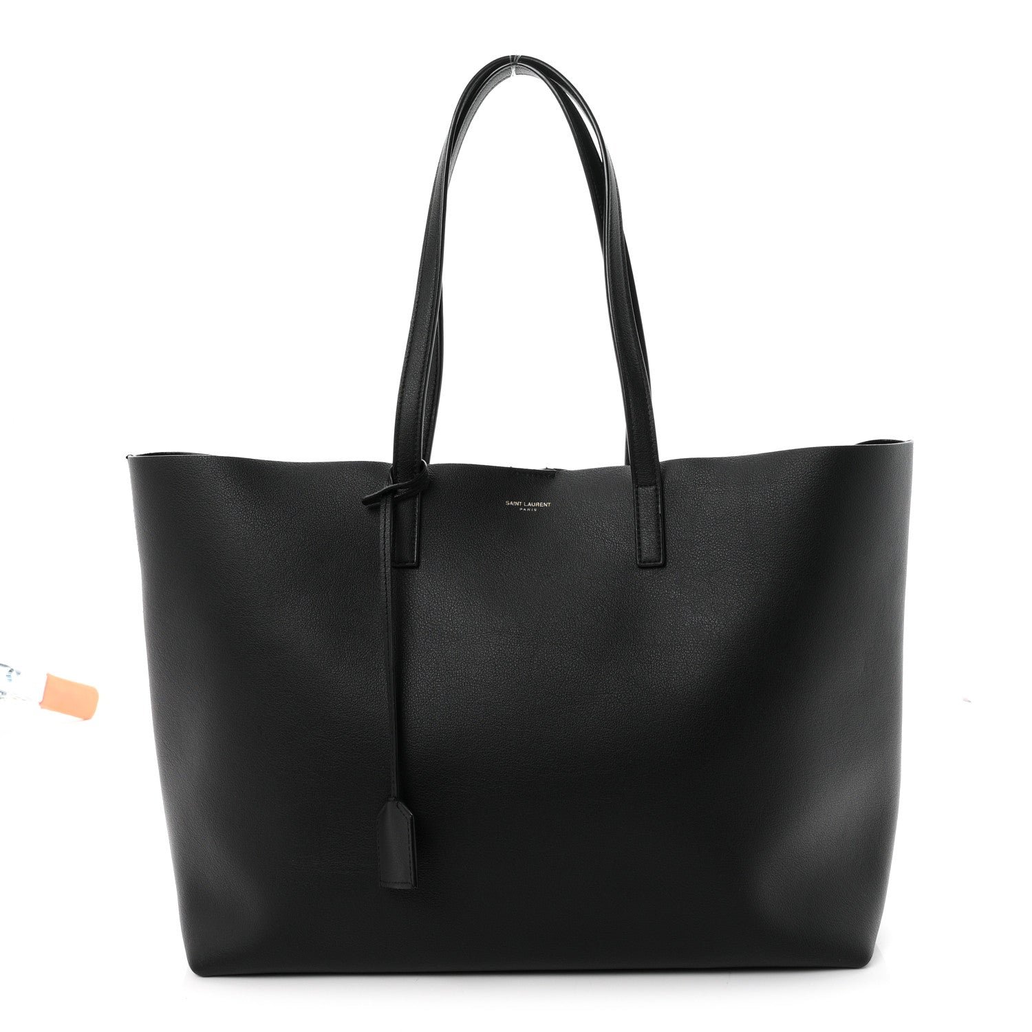 Saint Laurent Calfskin Large Shopping Tote Black