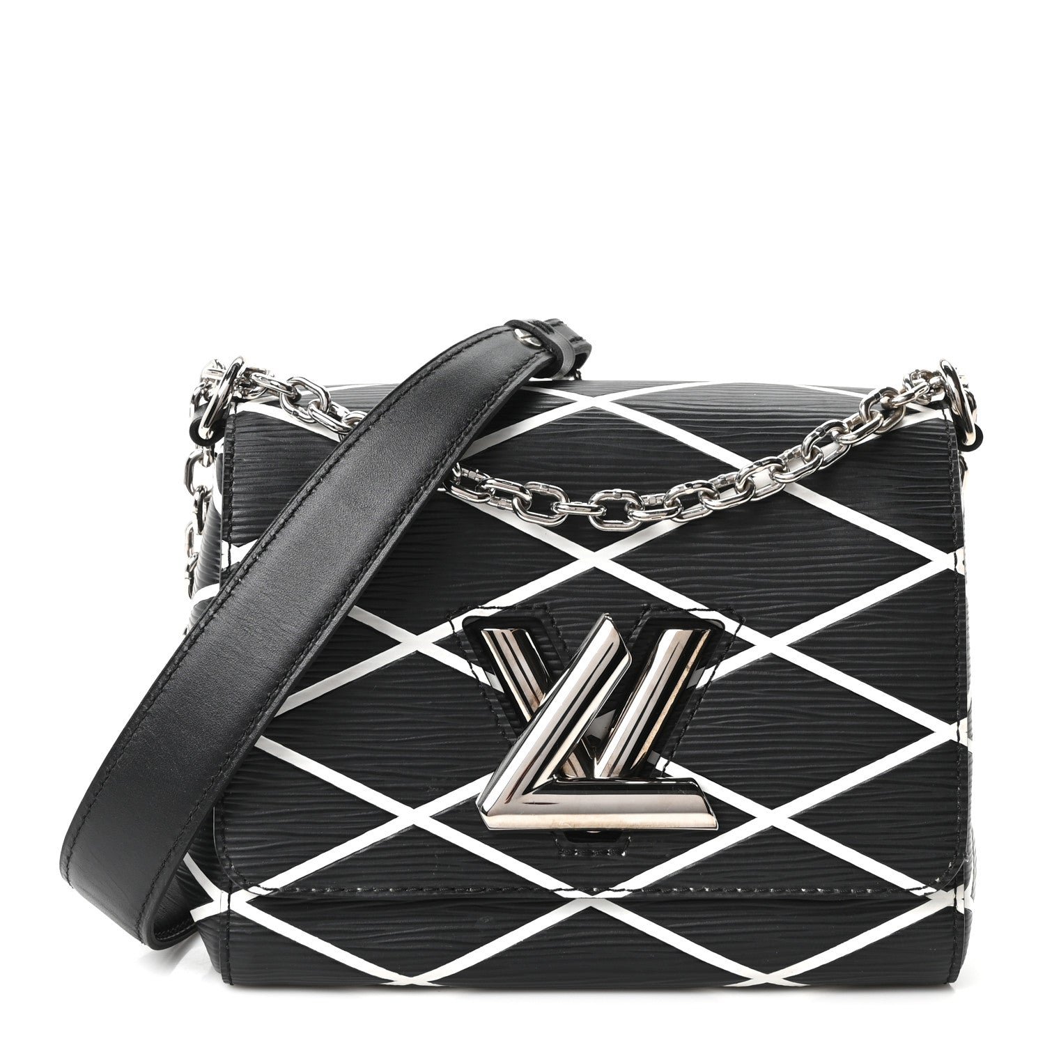 Louis Vuitton Epi Malletage Twist Shoulder Bag PM Black