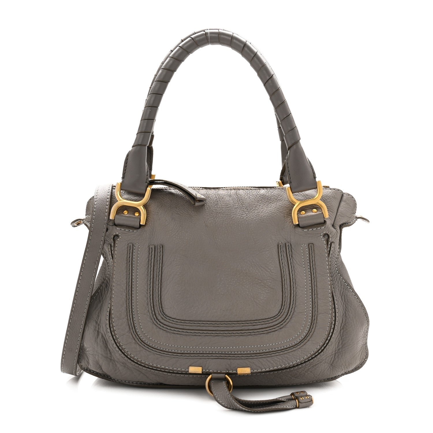 Chloe Chloe Calfskin Medium Marcie Satchel Cashmere Grey