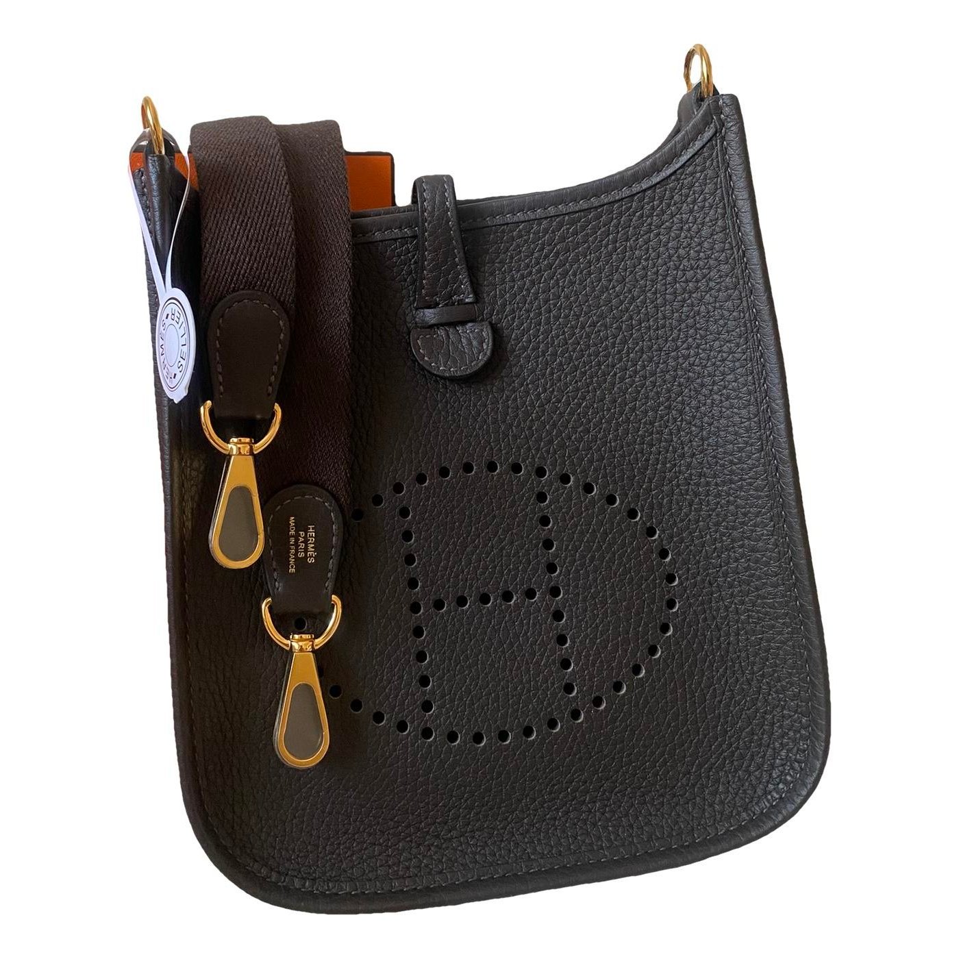 Hermes Evelyne Handbag Clemence Leather 2025