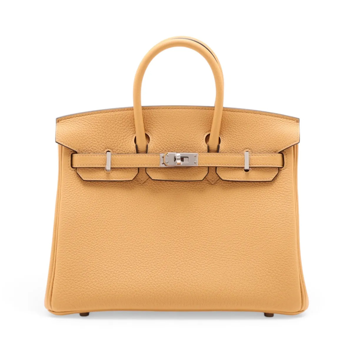 Hermès Birkin 25 Le Tournay Togo Joan Mango Silver Metal Fittings