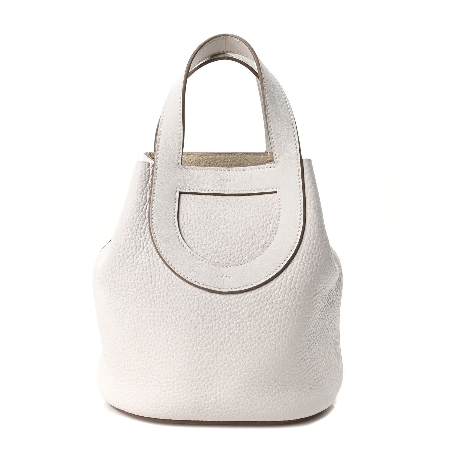Hermes Taurillon Clemence Swift In-The-Loop 18 Bag Gris Pale
