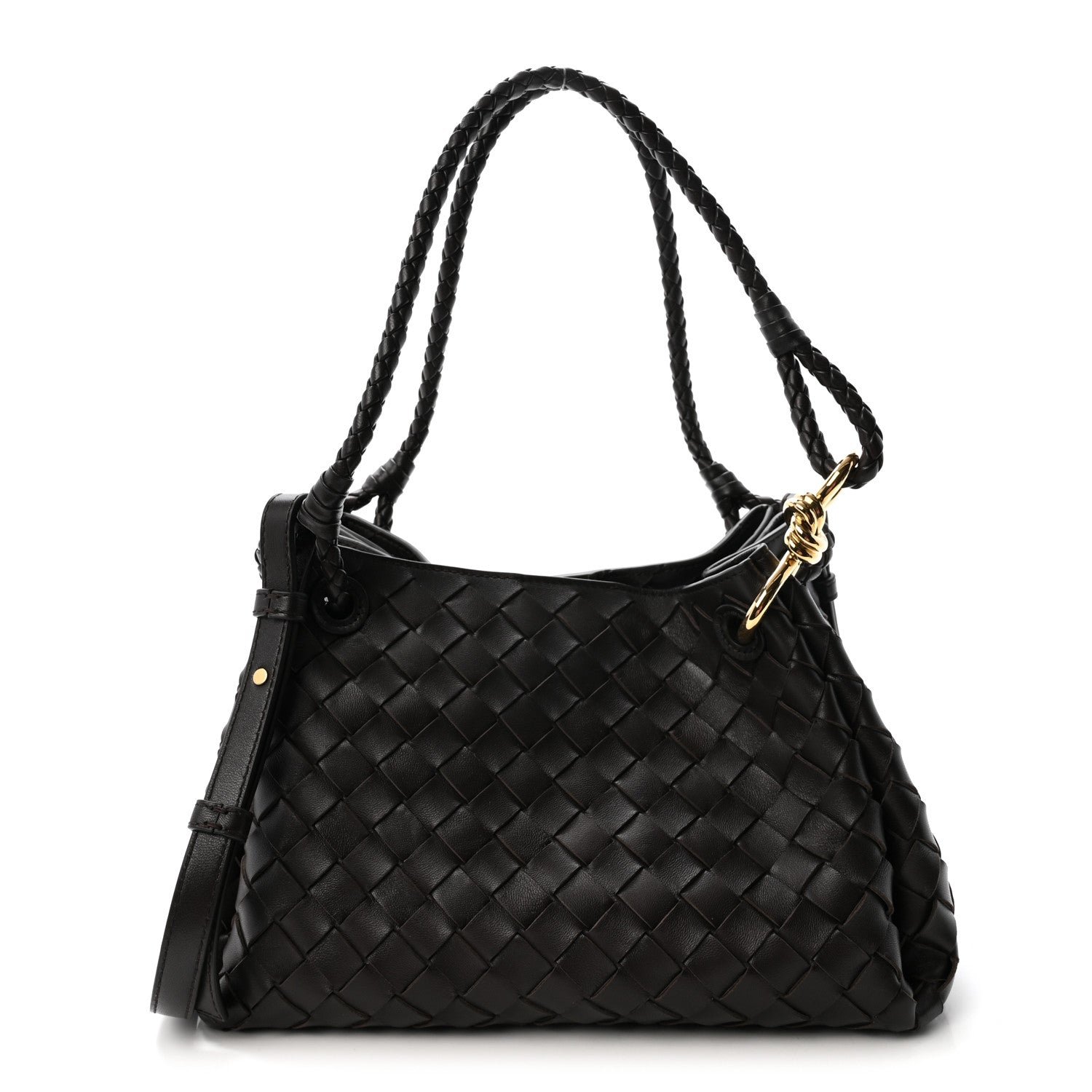 Bottega Veneta Nappa Intrecciato Medium Parachute Shoulder Bag Fondant