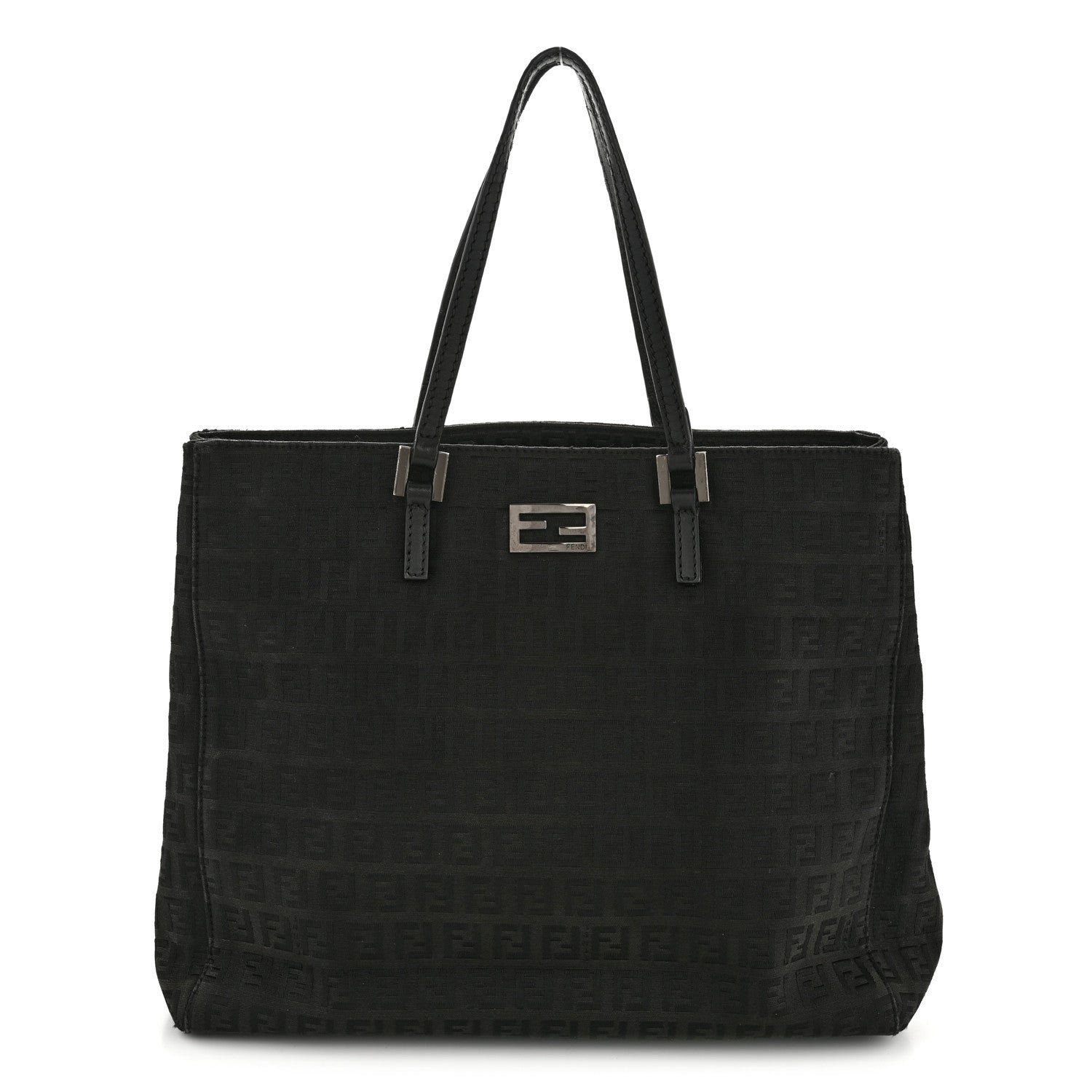 Fendi Zucchino Vitello Tote Black