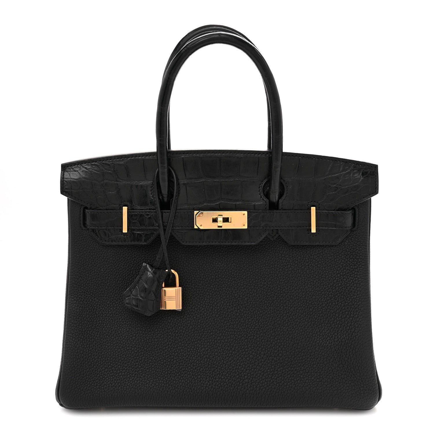 Hermes Togo Matte Alligator Birkin Touch 30 Black