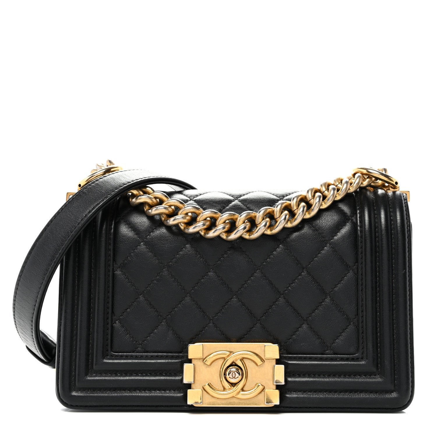 Chanel Lambskin Quilted Small Boy Flap Black