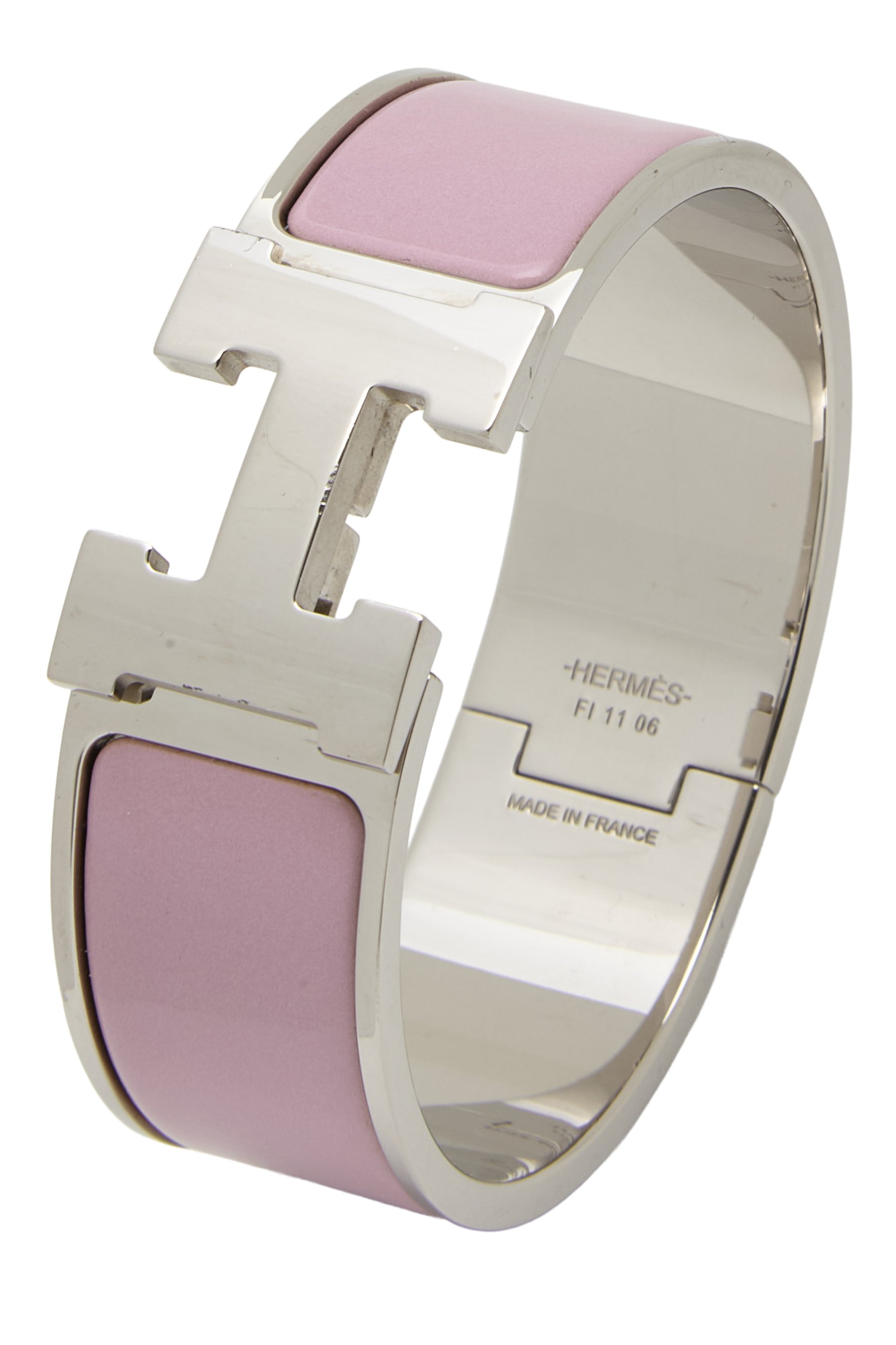 Pink Enamel Clic-Clac 'H' Wide