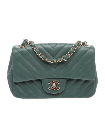 Classic Chevron Rectangular Mini Flap Bag