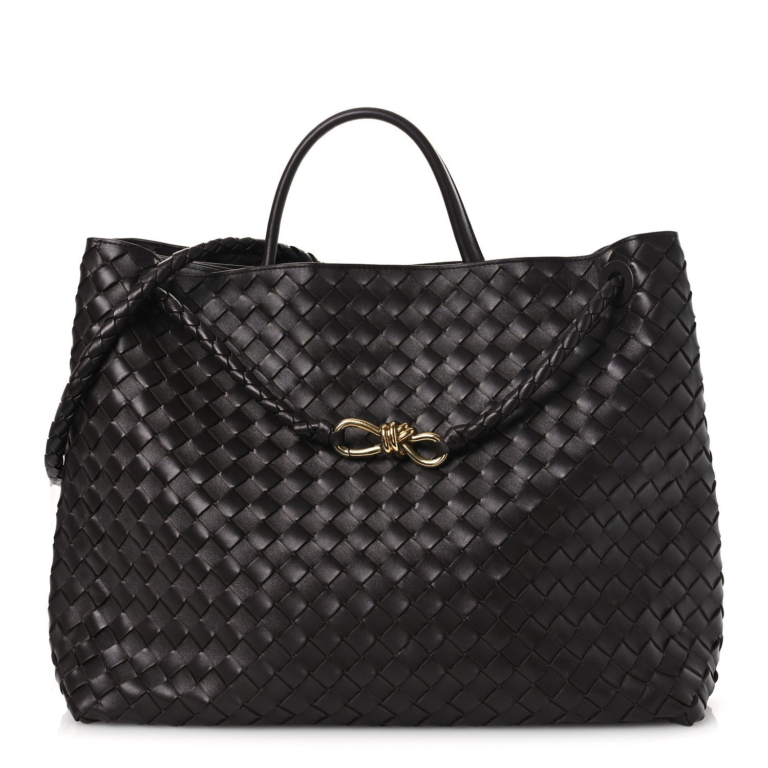 Bottega Veneta Nappa Intrecciato Large Andiamo Shoulder Bag Fondant