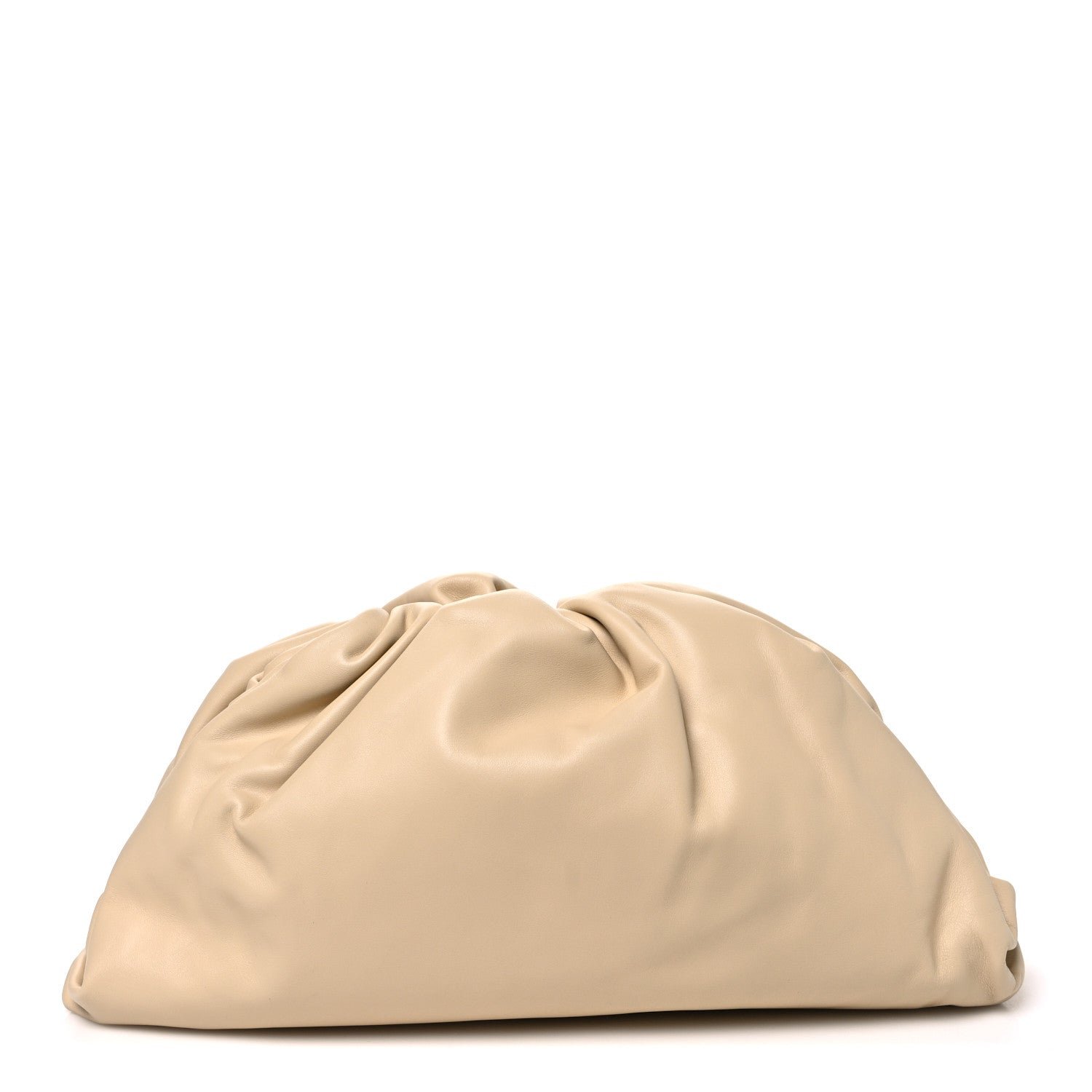 Bottega Veneta Smooth Butter Calf The Pouch Oversized Clutch Tapioca