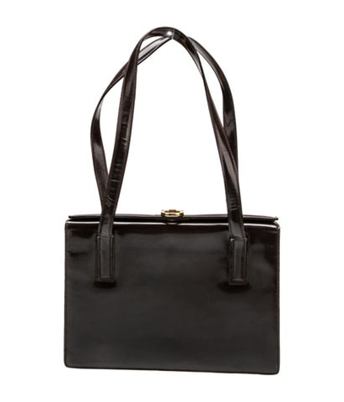 Salvatore Ferragamo Ferragamo Patent Leather Shoulder Bag